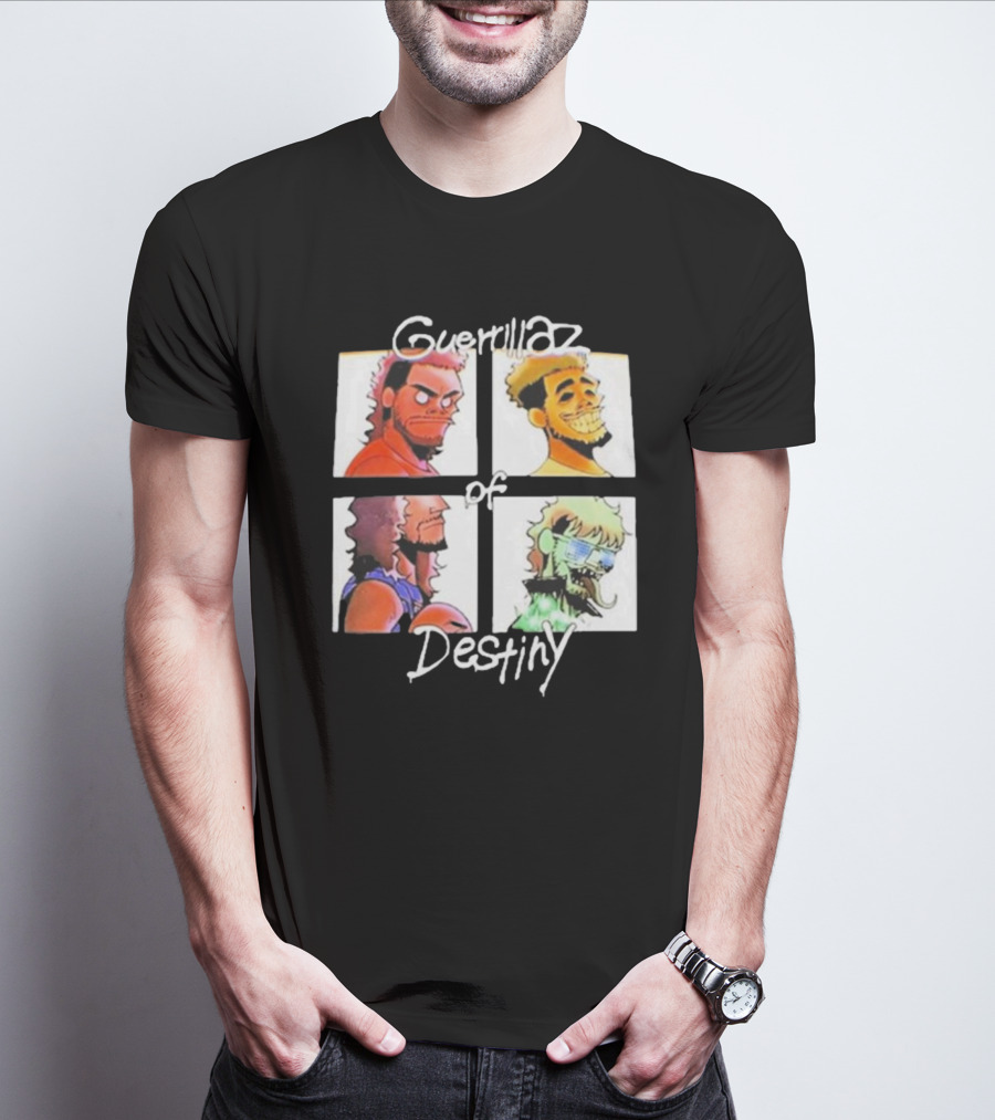 Guerrillaz Of Destiny Cartoon Quartet Pop Culture Faces T-Shirt