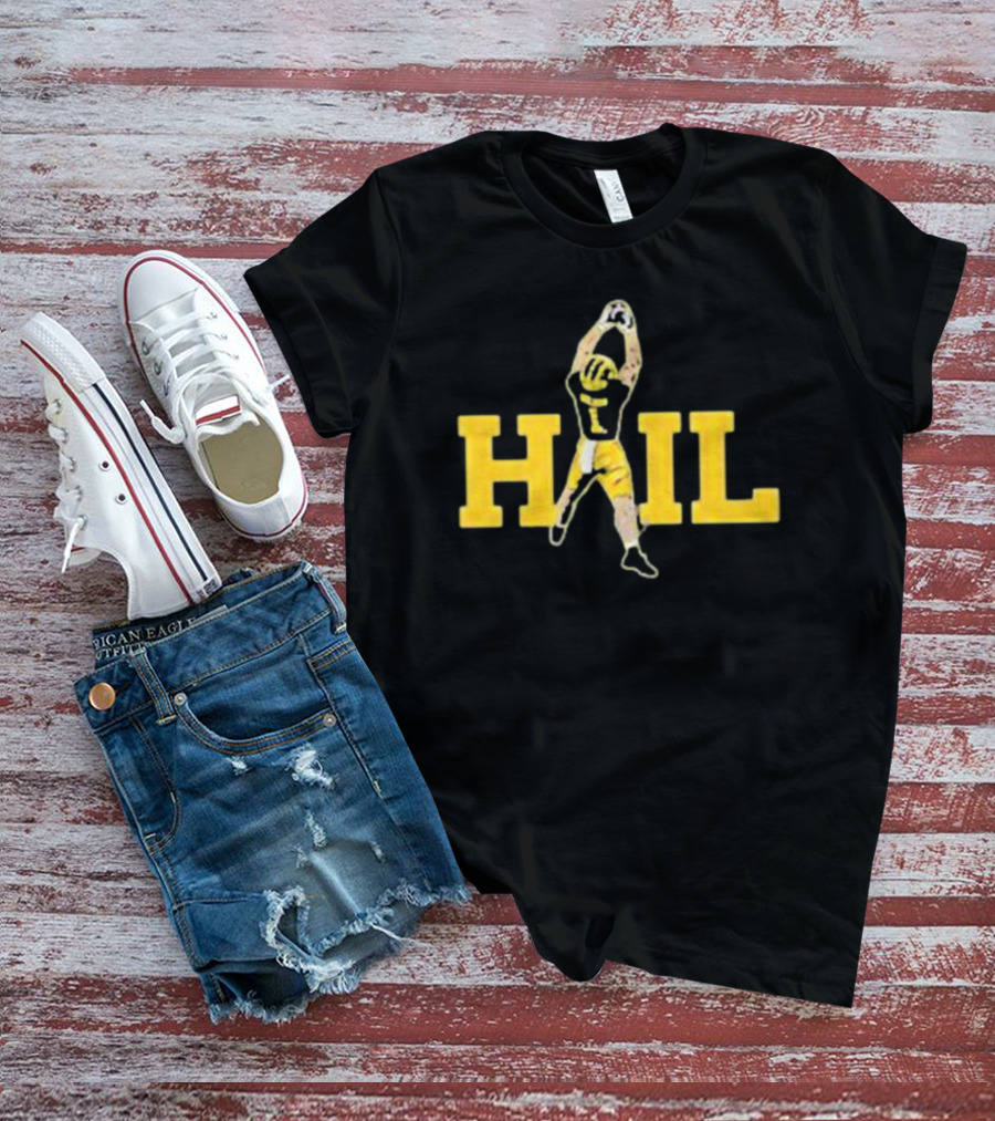 Hail Football Catch Player Number One Michigan Colors T-Shirt
