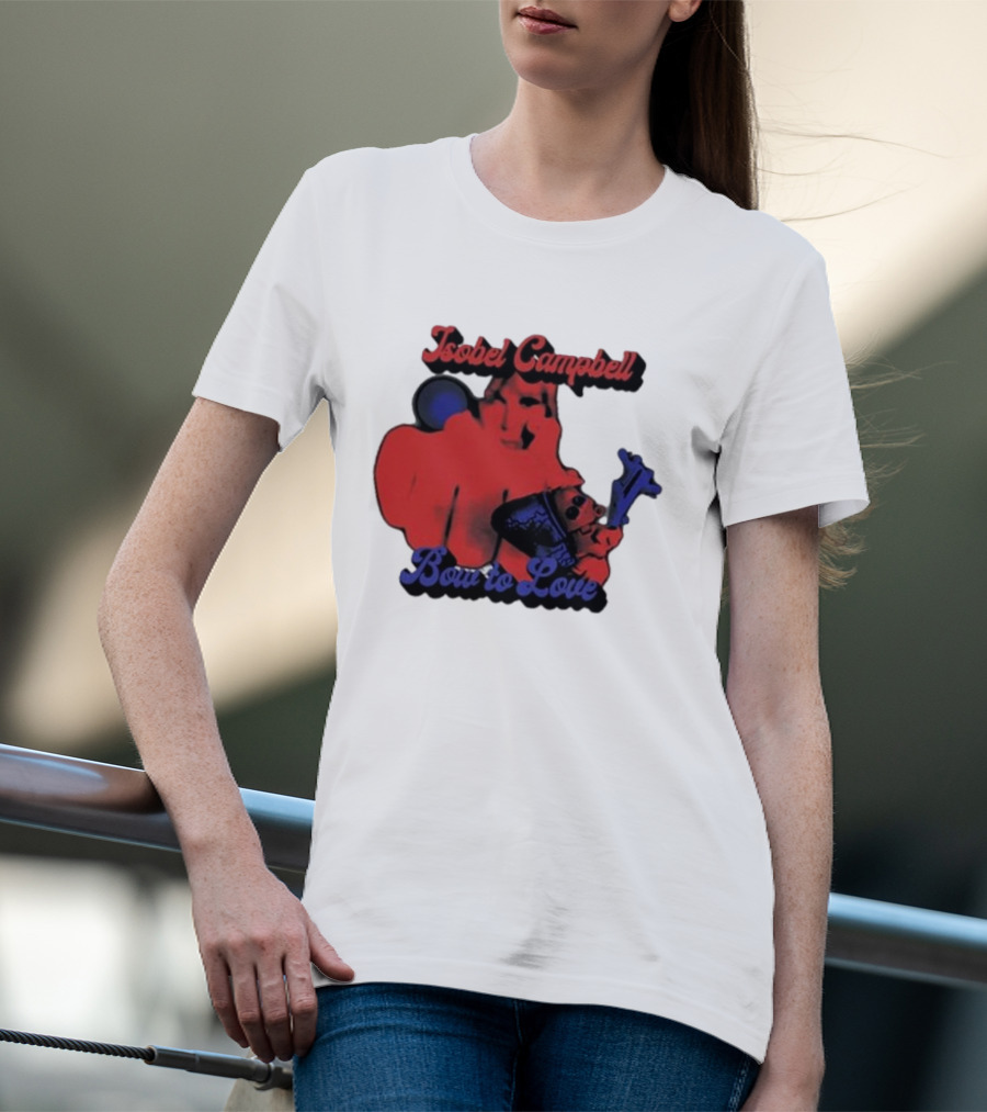 Isobel Campbell Bow To Love Retro Red And Blue T-Shirt