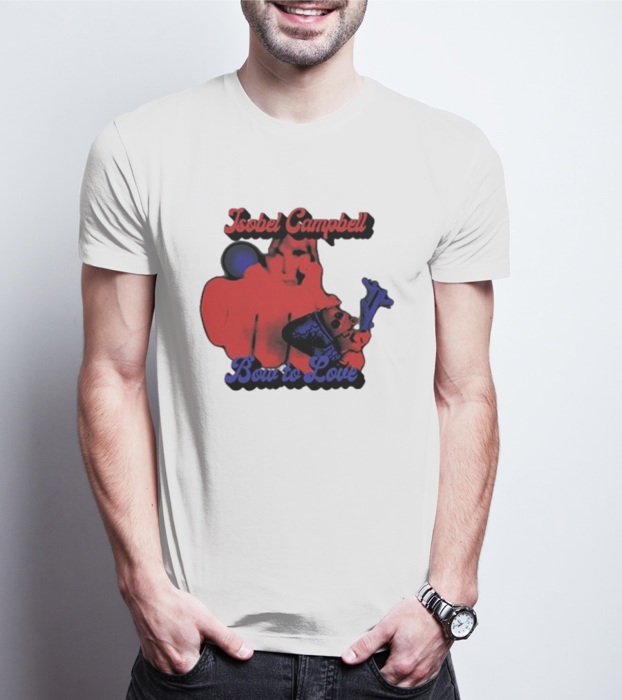 Isobel Campbell Bow To Love Retro Red And Blue T-Shirt