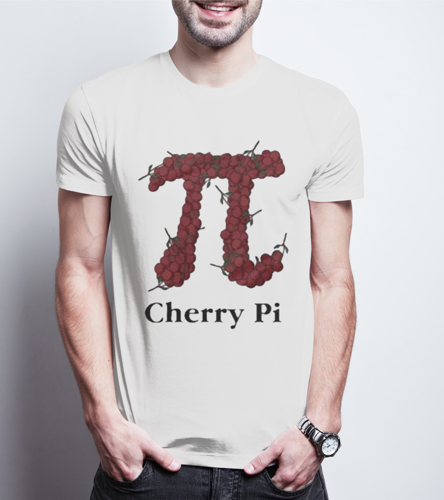 Cherry Pi Jon Hurwitz π Symbol Made Of Red Cherries T-Shirt