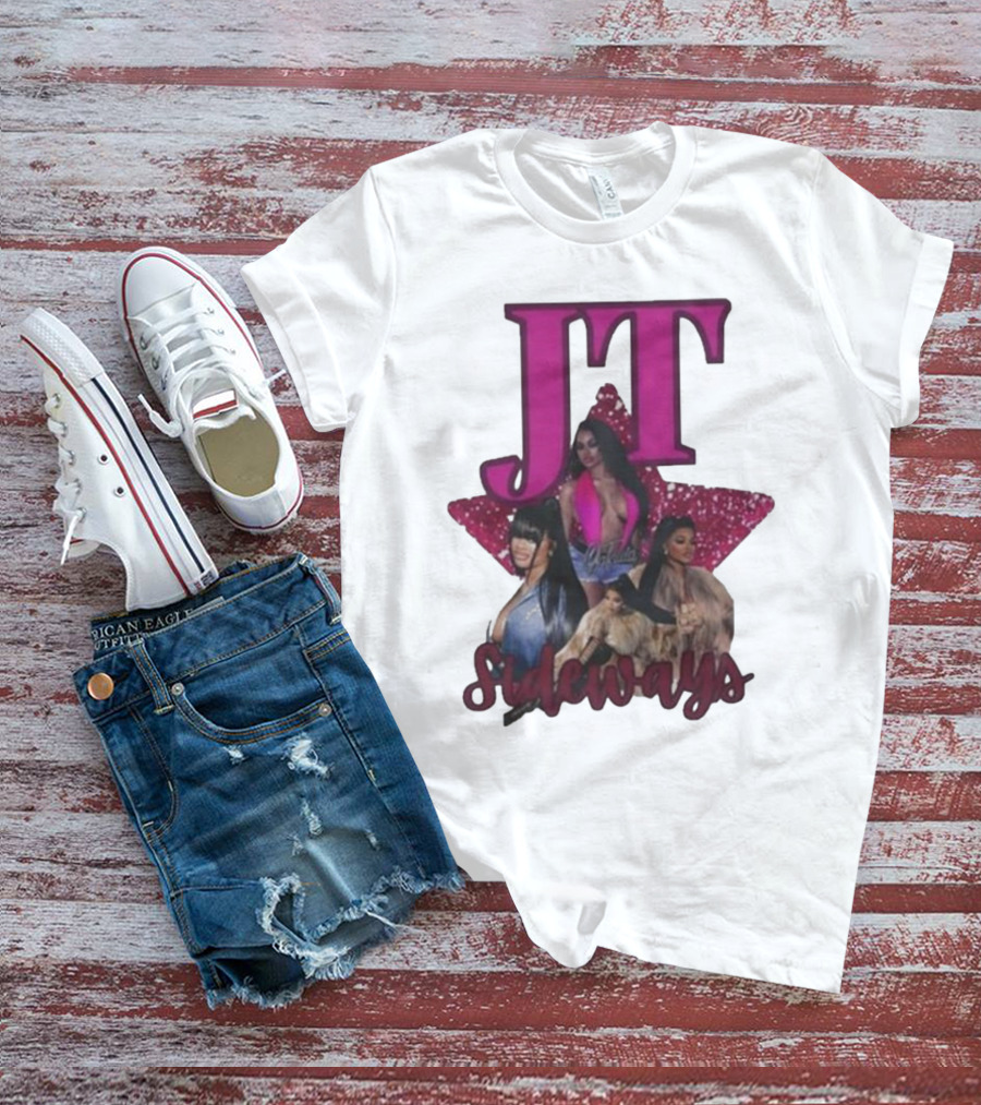 JT Sideways Star Pink Glamorous Portraits T-Shirt