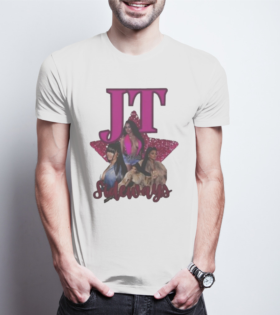 JT Sideways Star Pink Glamorous Portraits T-Shirt