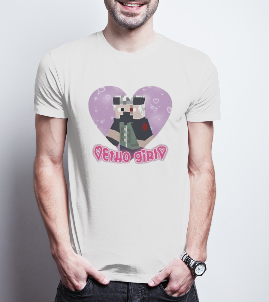 Etho Girl Heart Minecraft Character Pixel Art Julesxd T-Shirt