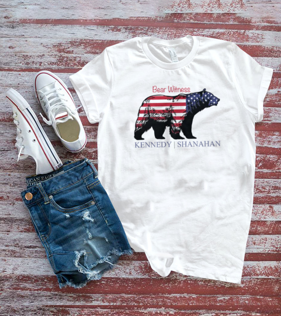 Bear Witness American Flag Bear Kennedy Shanahan T-Shirt