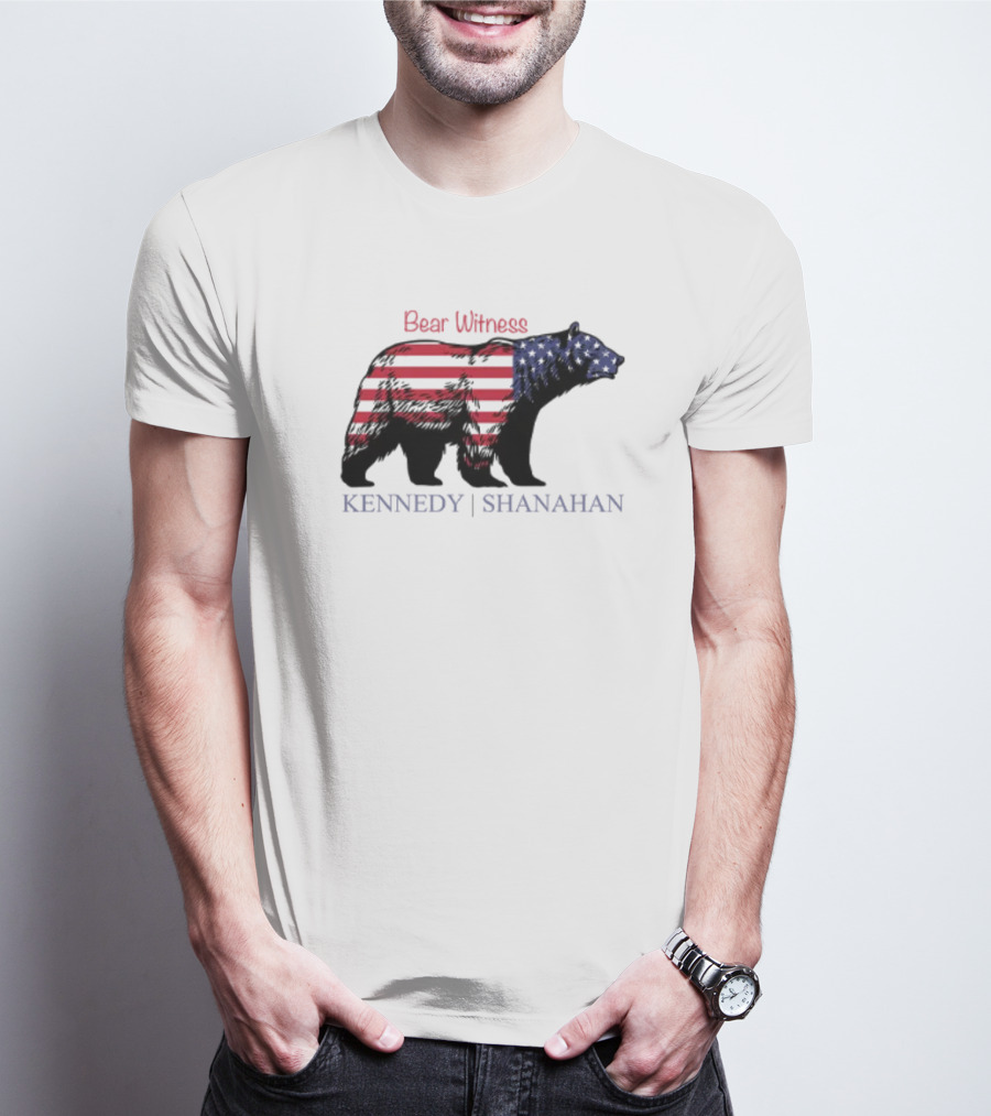 Bear Witness American Flag Bear Kennedy Shanahan T-Shirt