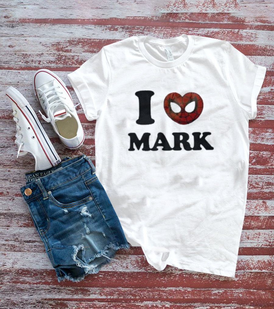 I Love Mark Spider Heart Mask T-Shirt