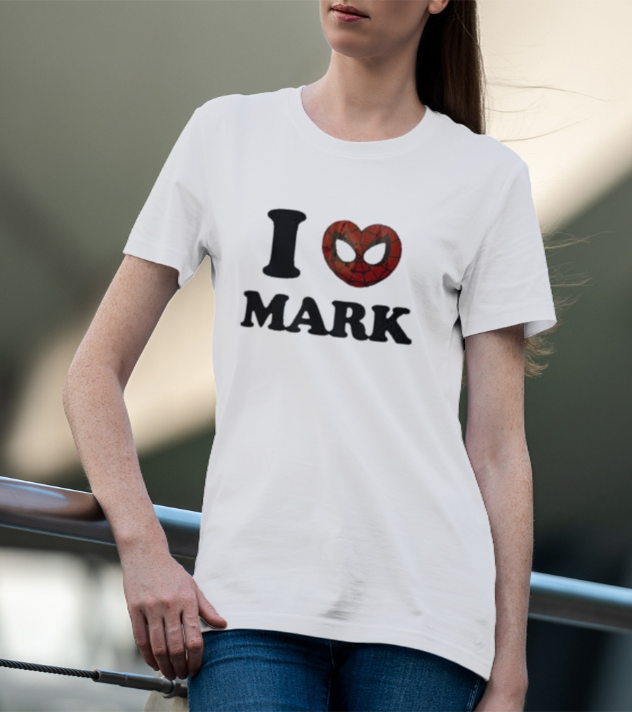 I Love Mark Spider Heart Mask T-Shirt