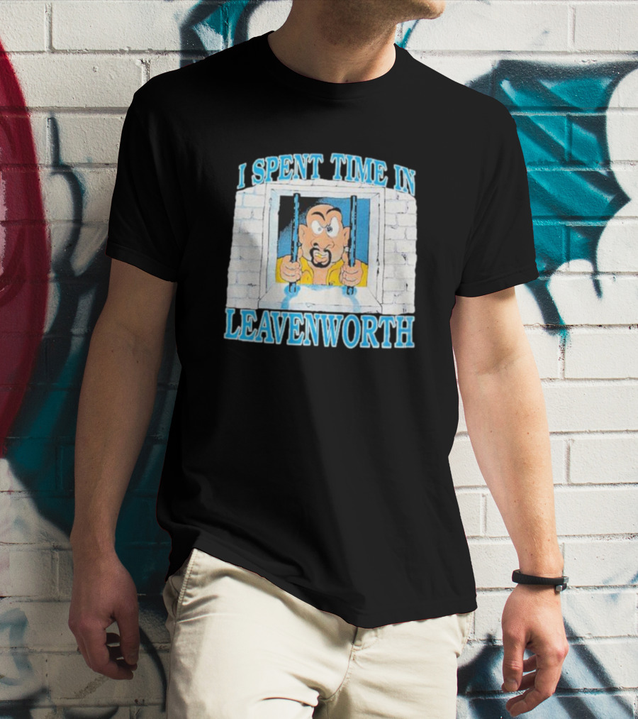 I Spent Time In Leavenworth Cartoon Prisoner Behind Bars T-Shirt