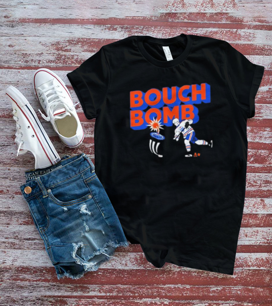 Bouch Bomb Ice District Evan Bouchard Edmonton Oilers T-Shirt