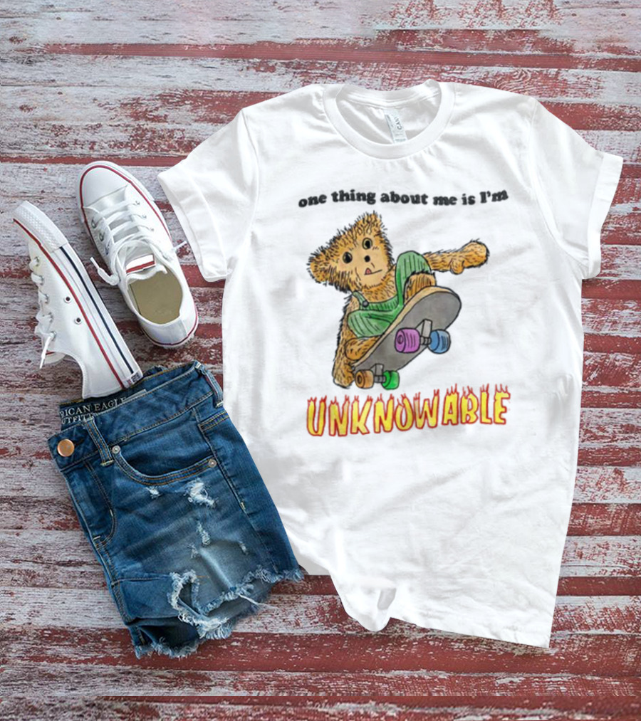 One Thing About Me Is I’m Unknowable Skateboarding Bear T-Shirt