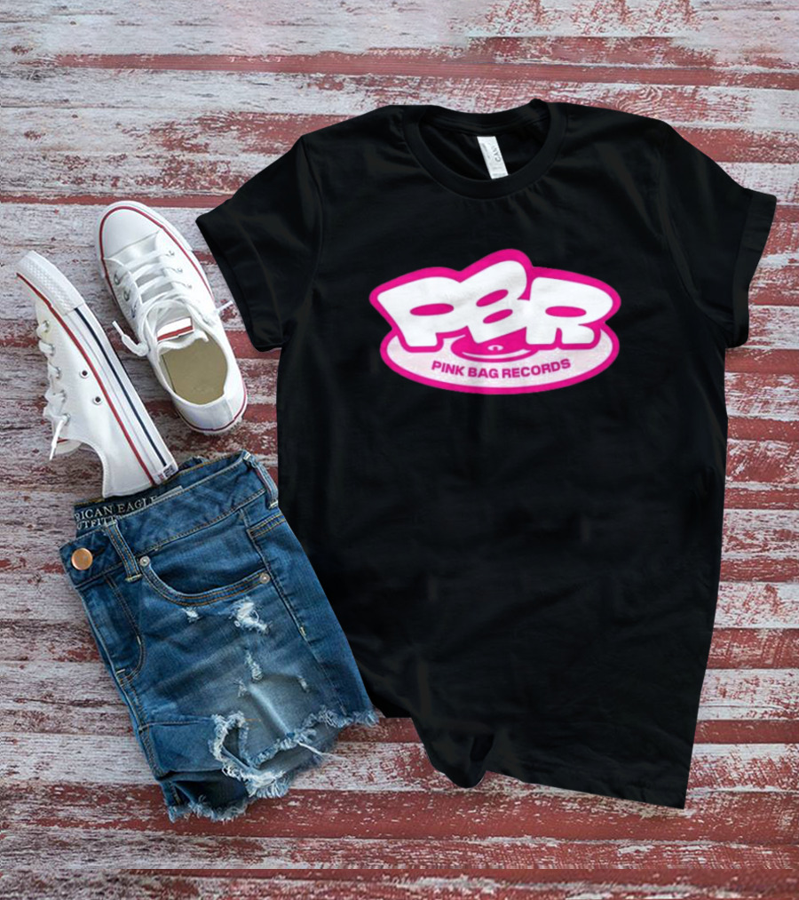 PBR Pink Bag Records PBR Bubble Text T-Shirt