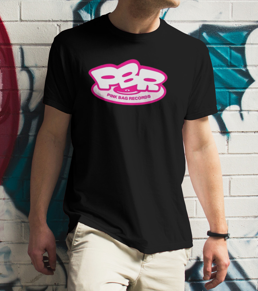 PBR Pink Bag Records PBR Bubble Text T-Shirt