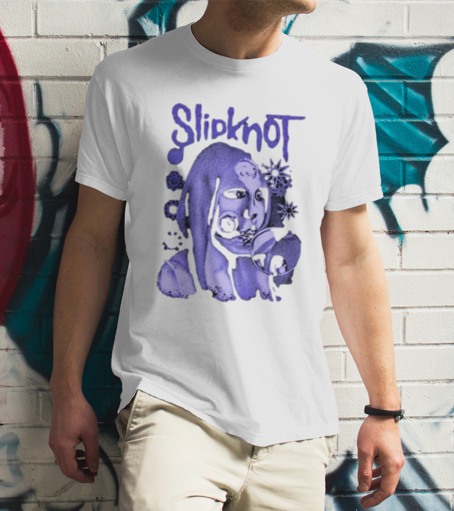 Slipknot Inbetween Shapes Abstract Masked Figure With Geometric T-Shirt