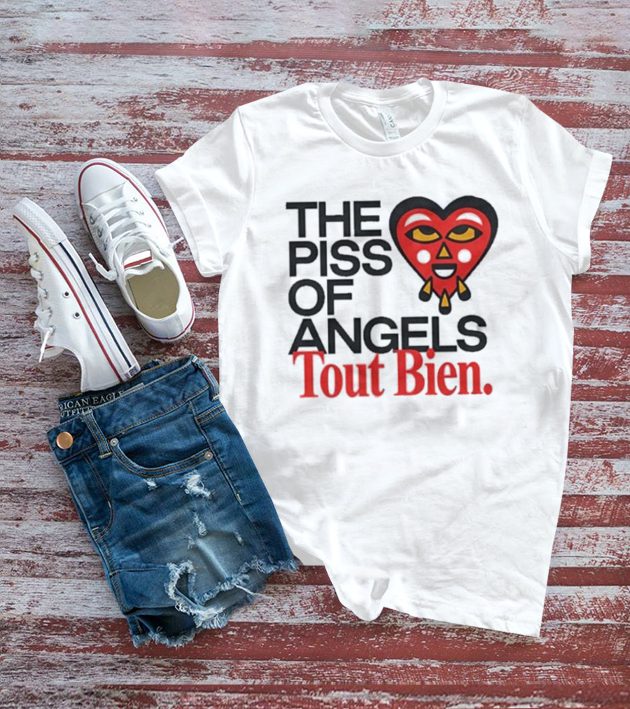 Tout Bien The Piss Of Angels Red Heart Face T-Shirt