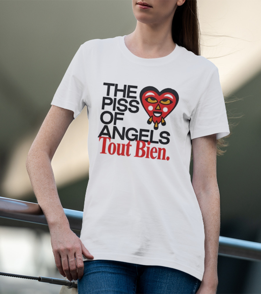 Tout Bien The Piss Of Angels Red Heart Face T-Shirt