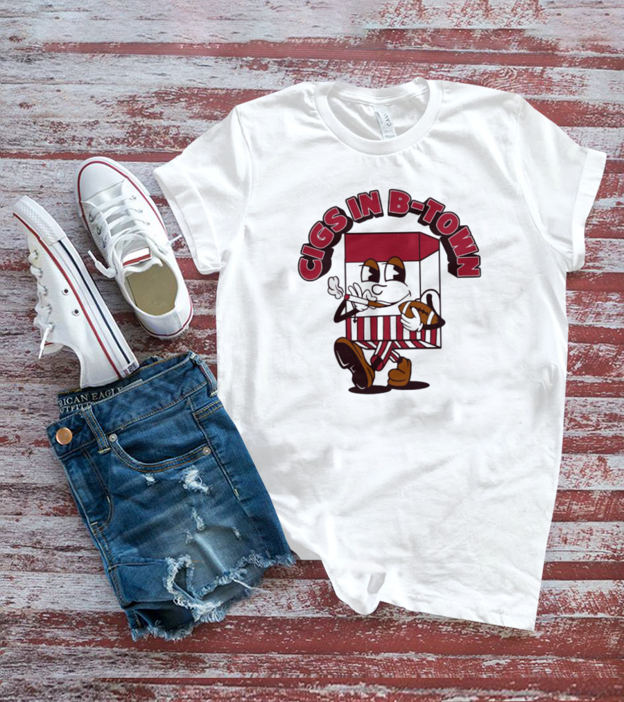 Store Cigs In B-Town Cartoon Smoking Pack T-Shirt