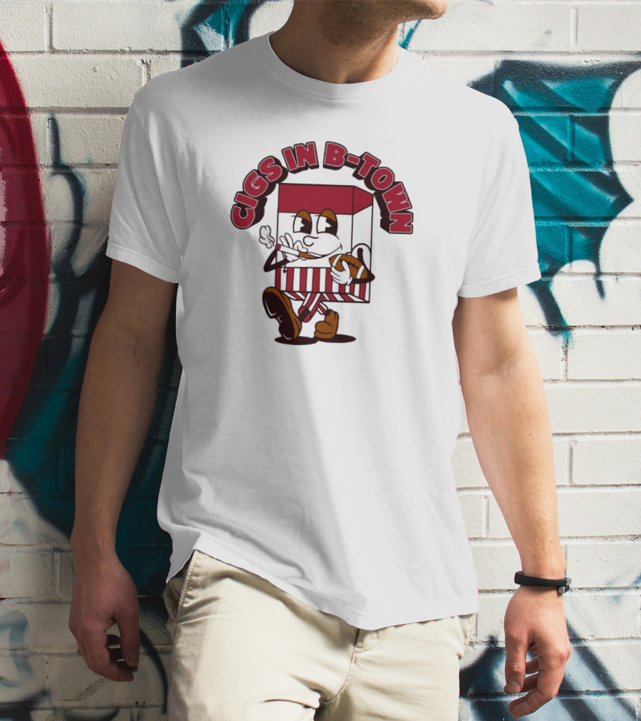Store Cigs In B-Town Cartoon Smoking Pack T-Shirt