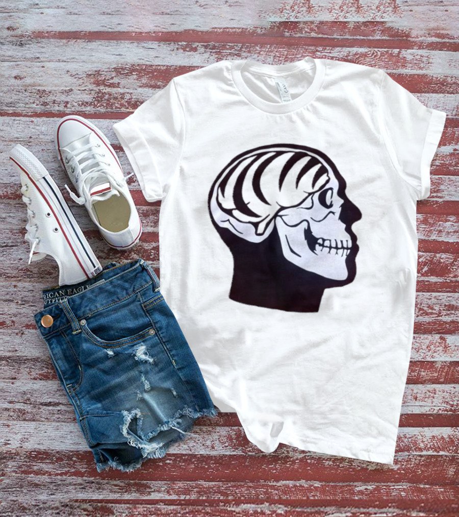 Bengal Brain Skull With Orange Highlights T-Shirt