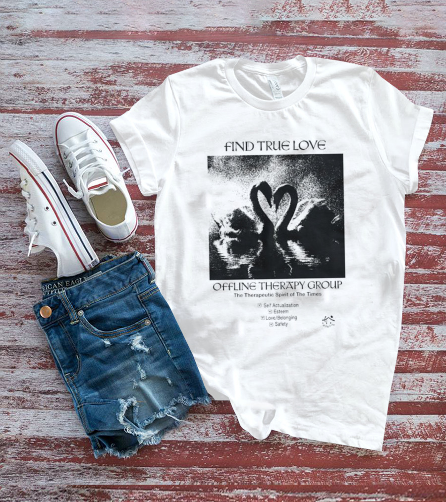 Find True Love Offline Therapy Group The Therapeutic Spirit Of The Times Self Actualization Esteem Love Belonging Safety T-Shirt