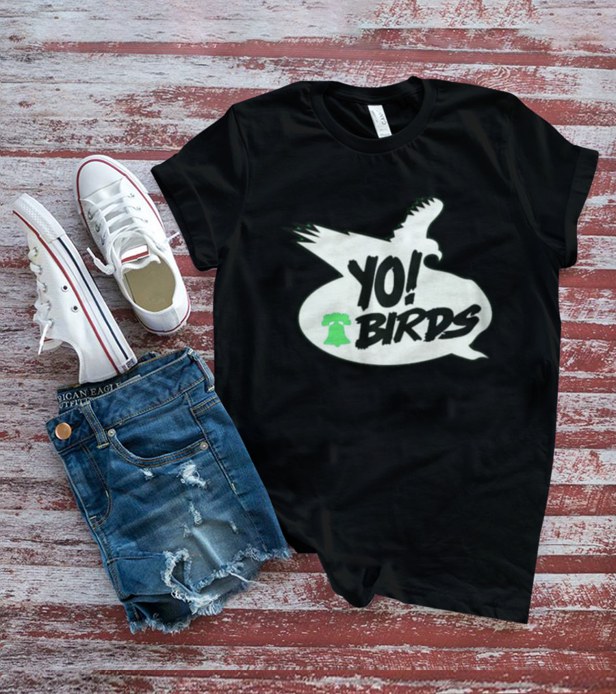 Yo Birds Eagle Silhouette Liberty Bell T-Shirt