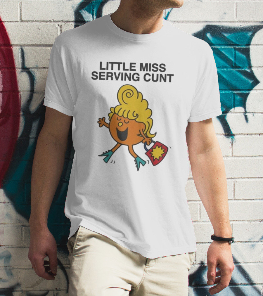 Little Miss Serving Cunt Retro Cartoon Character T-Shirt