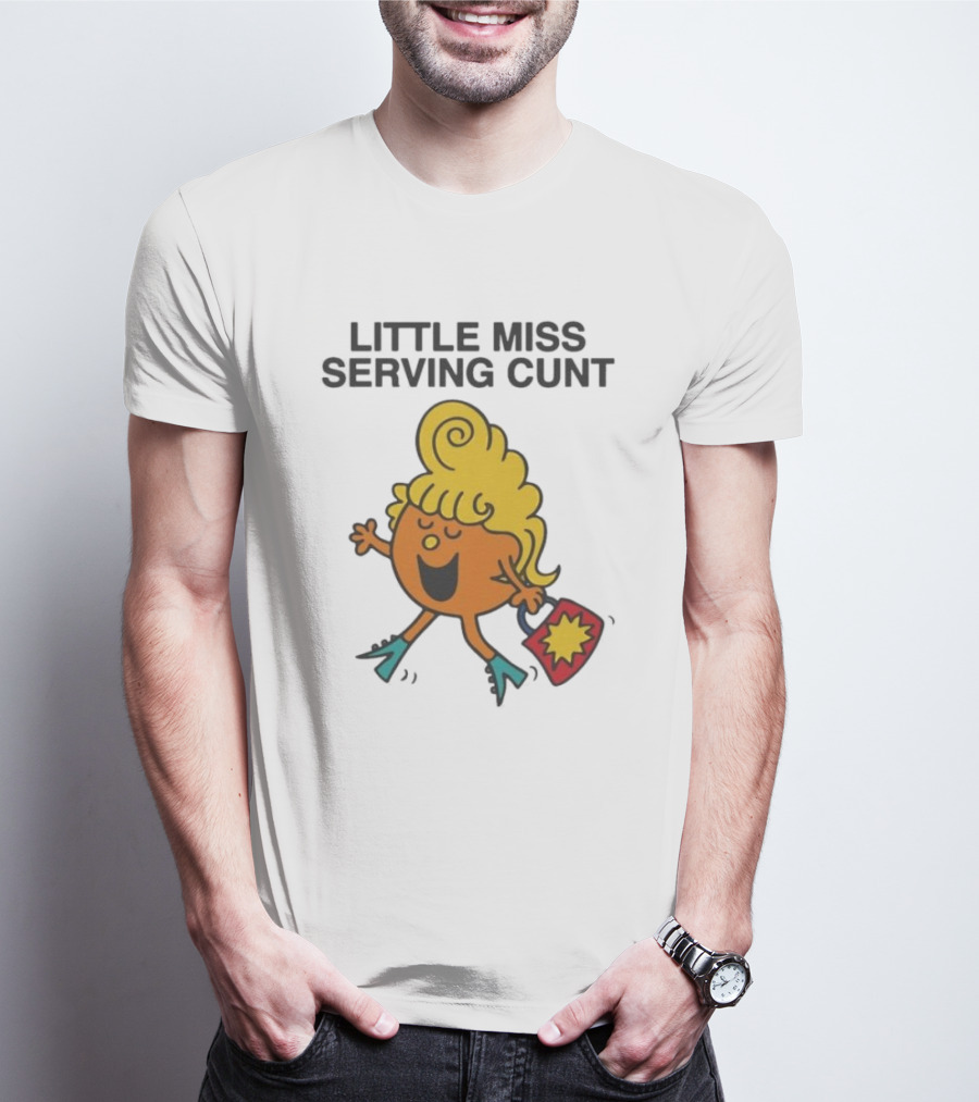 Little Miss Serving Cunt Retro Cartoon Character T-Shirt