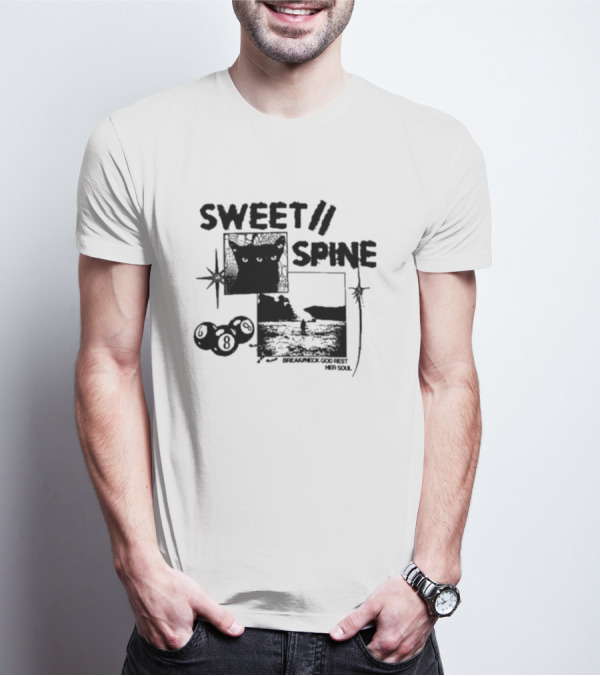 Sweet Spine Break Neck God Rest Her Soul Cat Eight Ball T-Shirt