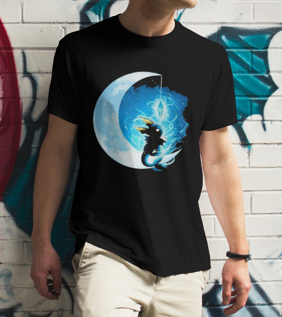 Water Stone Moon Vallina84 Fantasy Creature Crescent Magic T-Shirt