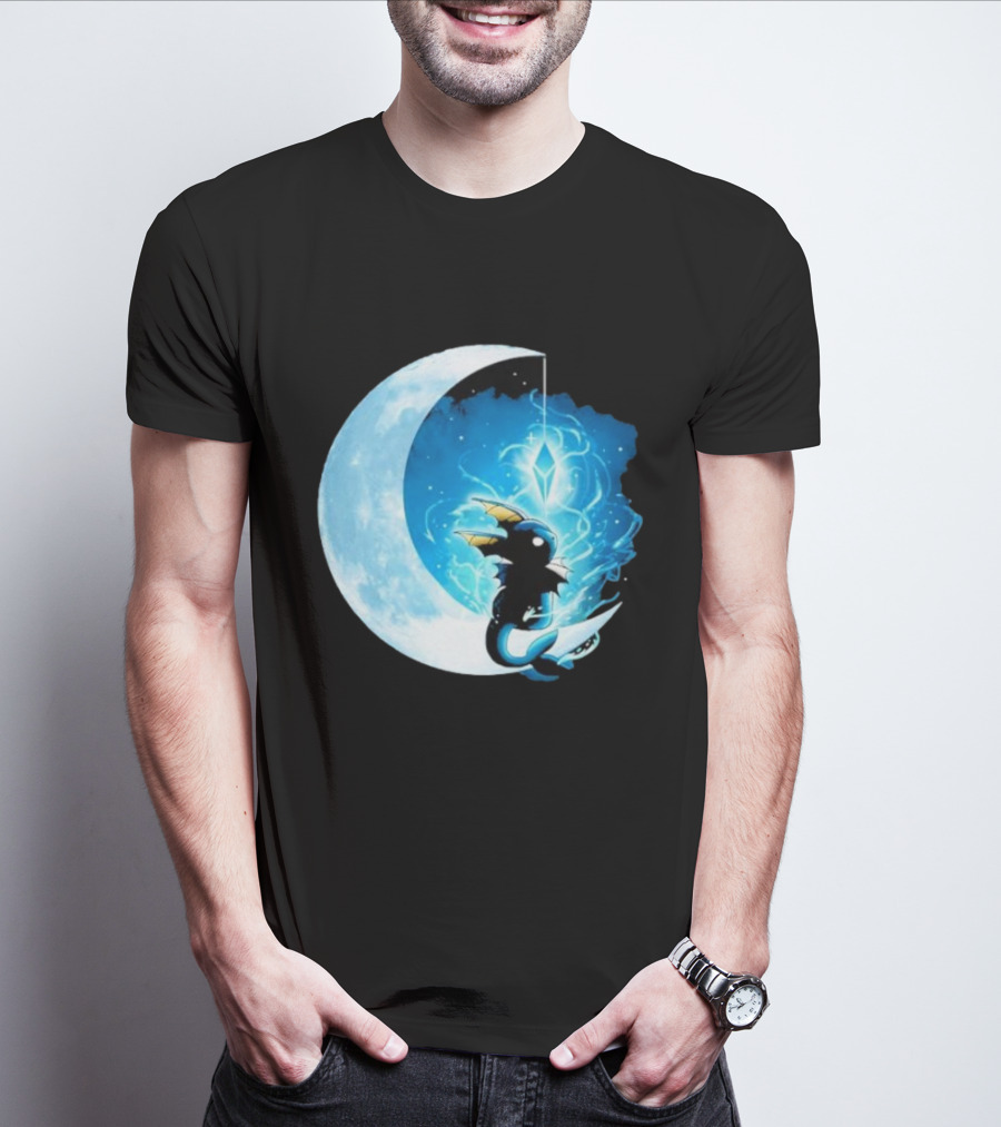 Water Stone Moon Vallina84 Fantasy Creature Crescent Magic T-Shirt