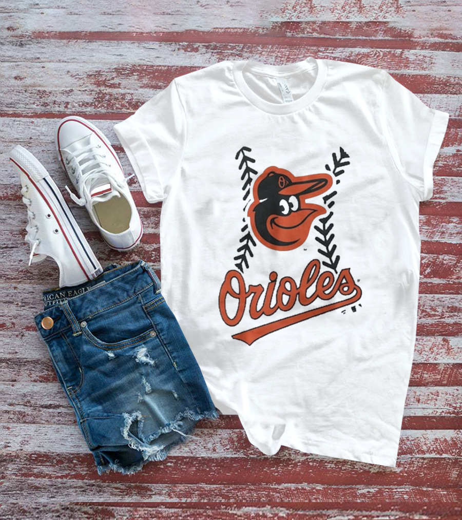 Baltimore Orioles Logo Personalized Name And Number Fastball T-Shirt
