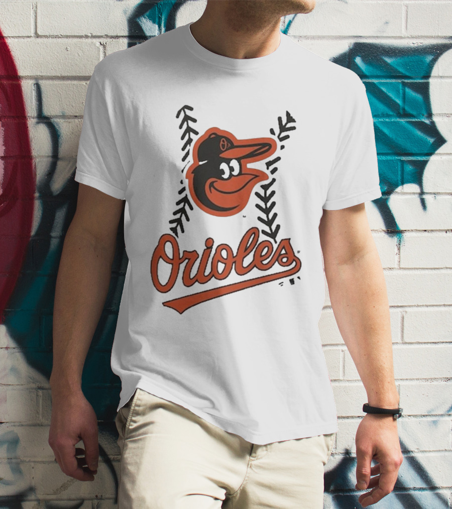 Baltimore Orioles Logo Personalized Name And Number Fastball T-Shirt