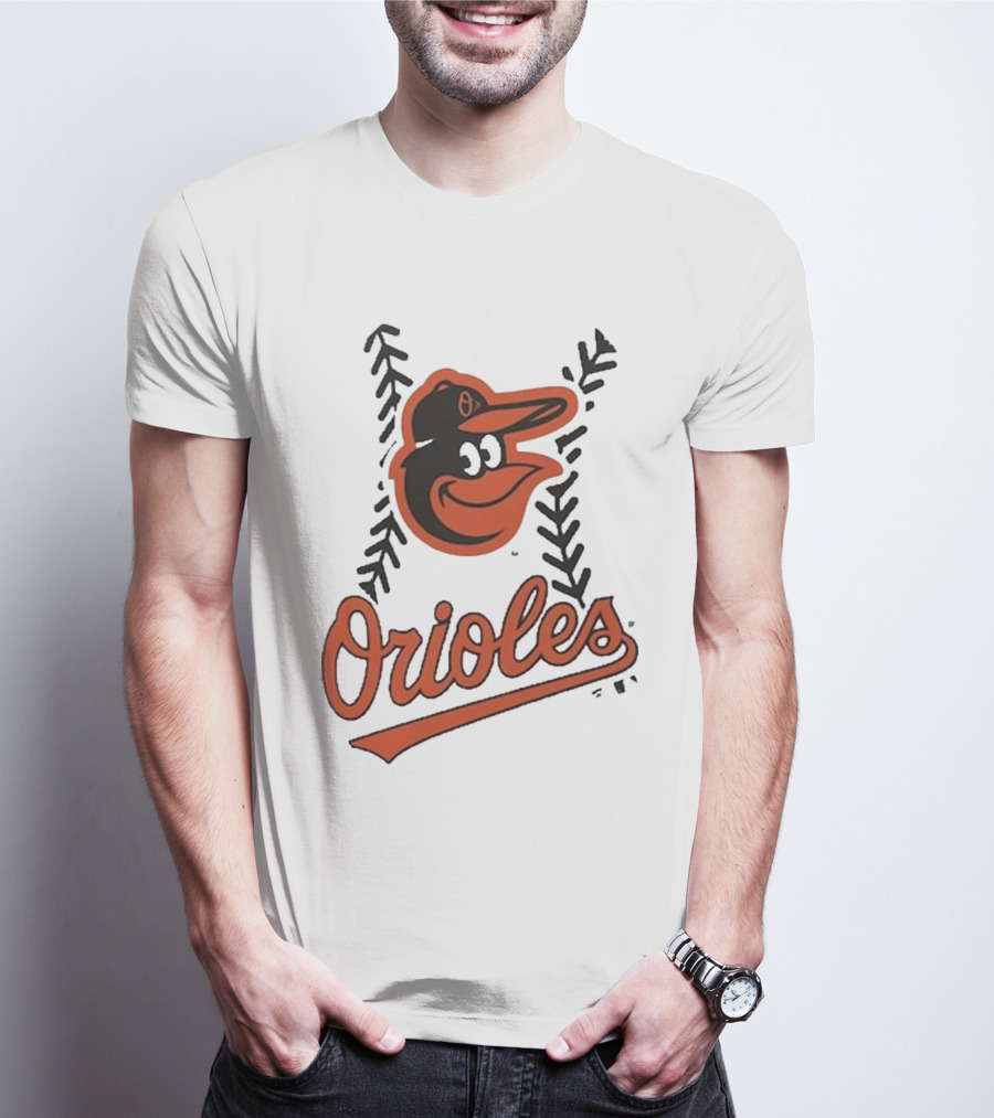 Baltimore Orioles Logo Personalized Name And Number Fastball T-Shirt