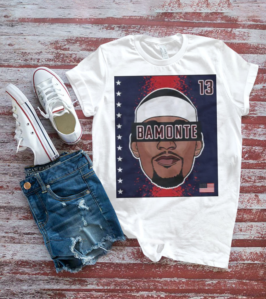 Bamonte 13 Stars And Stripes Illustration Bam Adebayo T-Shirt