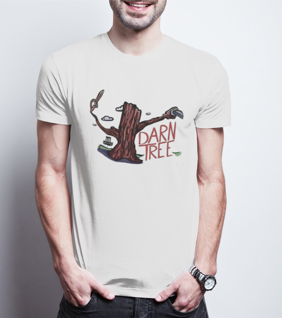 Banging Chains Darn Tree Disc Golf Humor T-Shirt