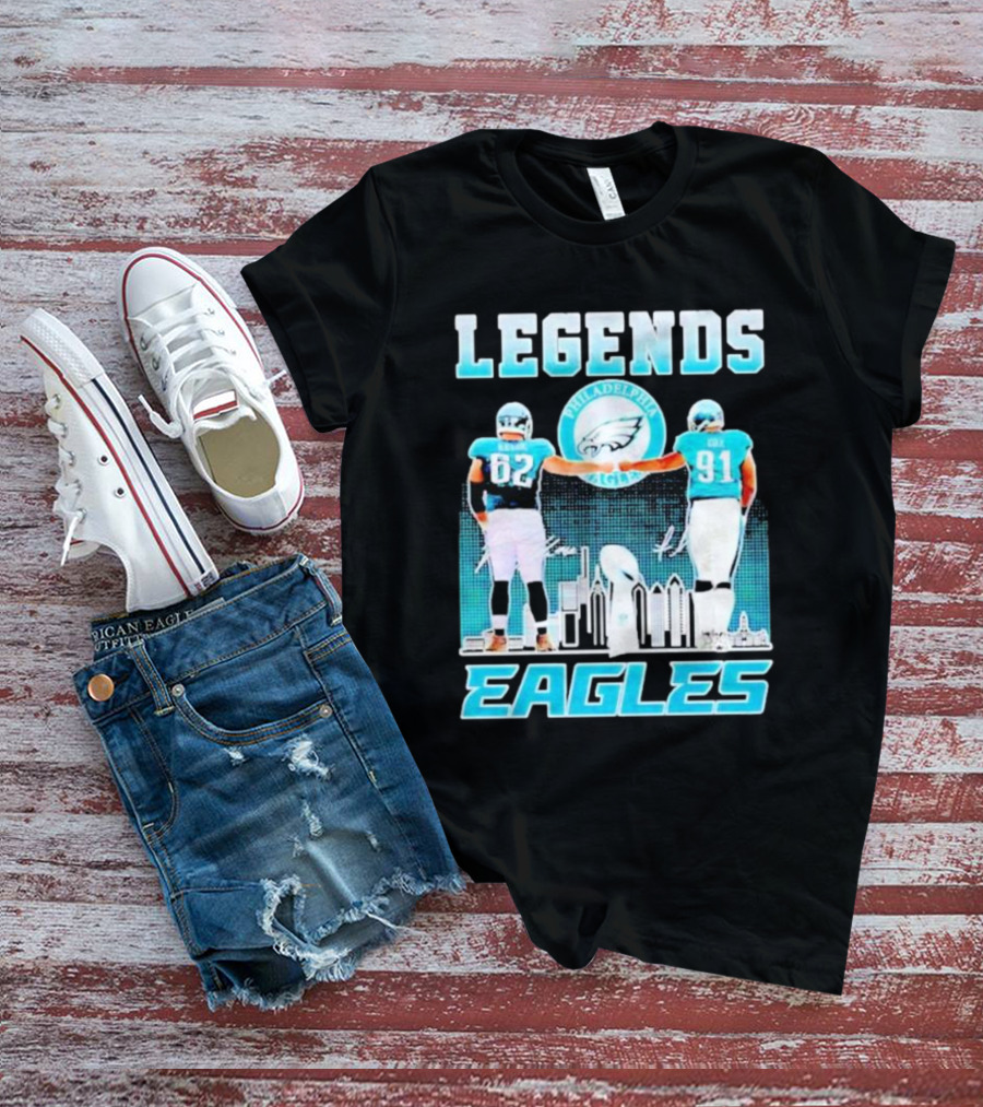 Legends Eagles 62 91 Philadelphia Football Players T-Shirt