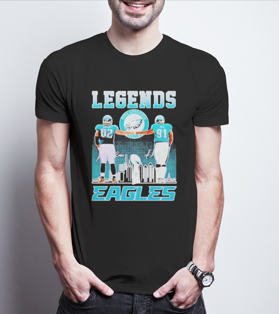 Legends Eagles 62 91 Philadelphia Football Players T-Shirt