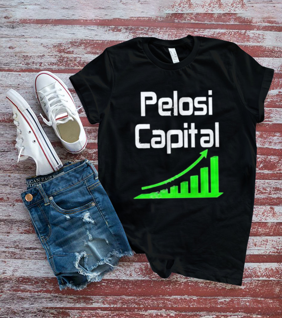 Liathetrader Pelosi Capital Green Arrow Graph T-Shirt