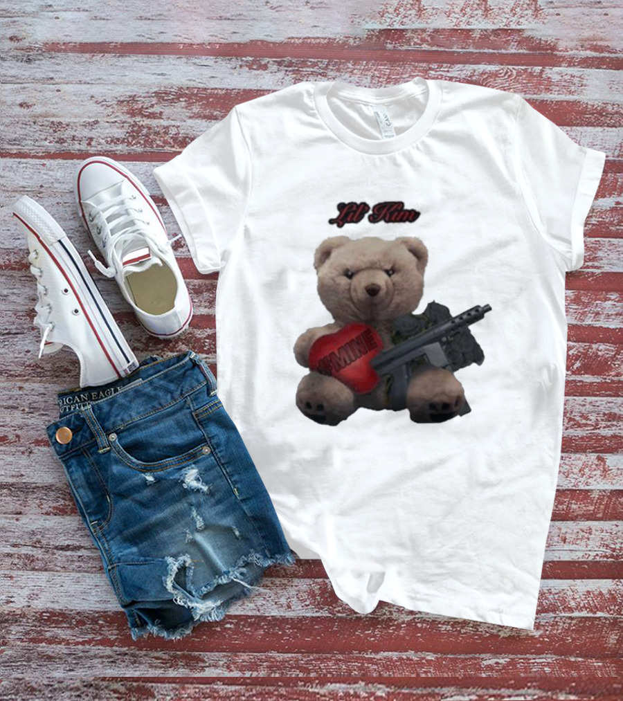 Lil Kim #Mine Teddy Bear With Gun T-Shirt