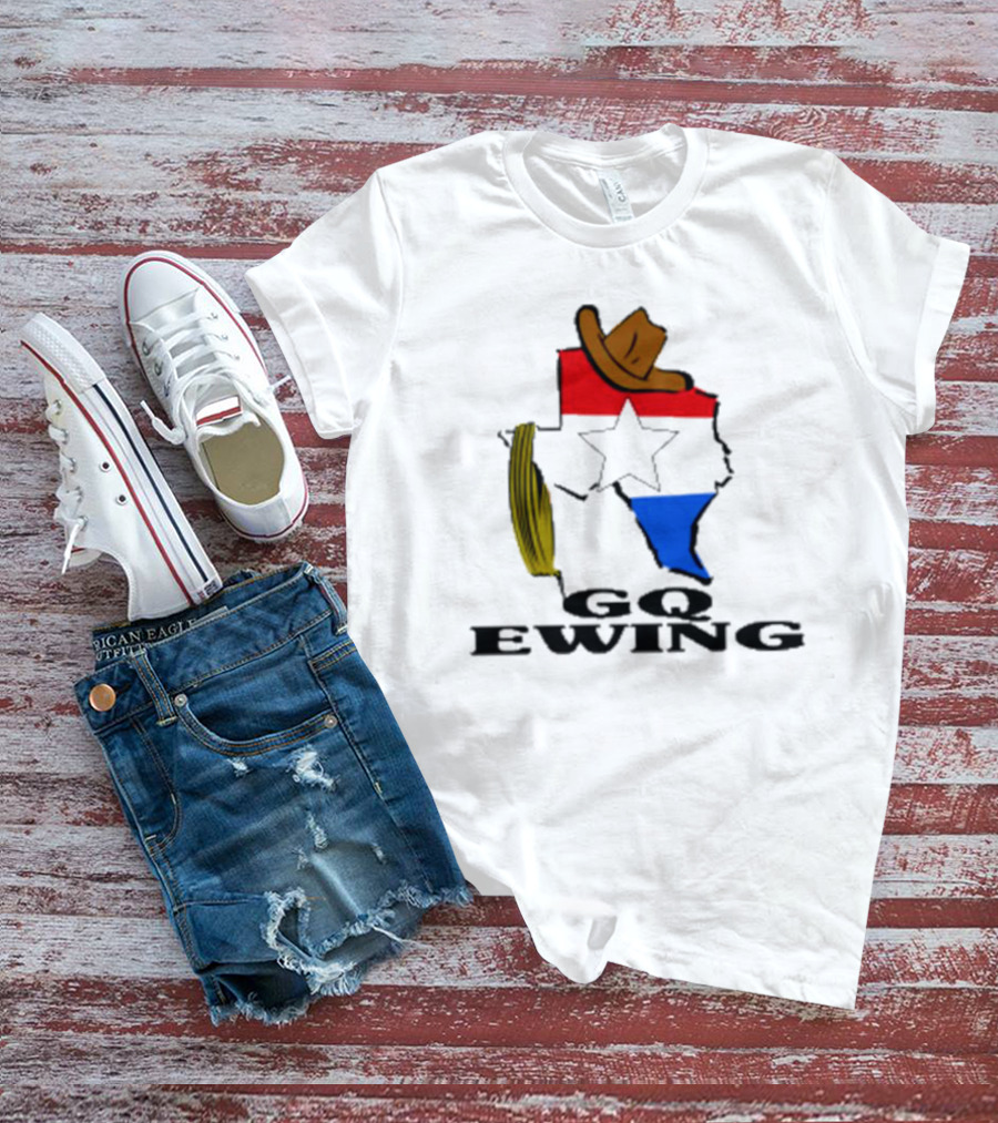 Lone Star GQ Ewing Texas Hat Star Colors T-Shirt