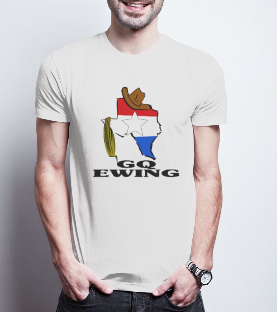 Lone Star GQ Ewing Texas Hat Star Colors T-Shirt