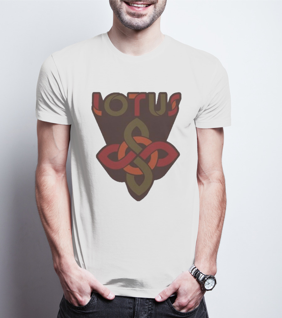 Lotus Celtic Knot Brown Red Green T-Shirt