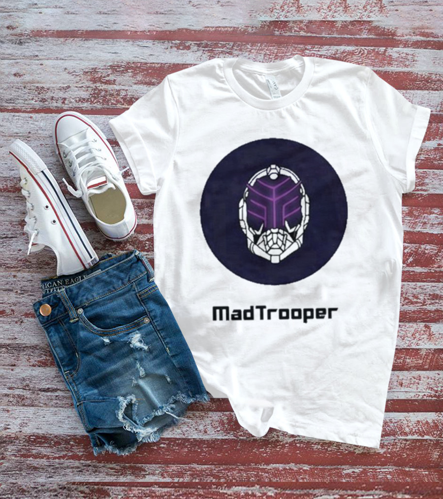 Madtrooper Helmet With Neon Purple Light T-Shirt