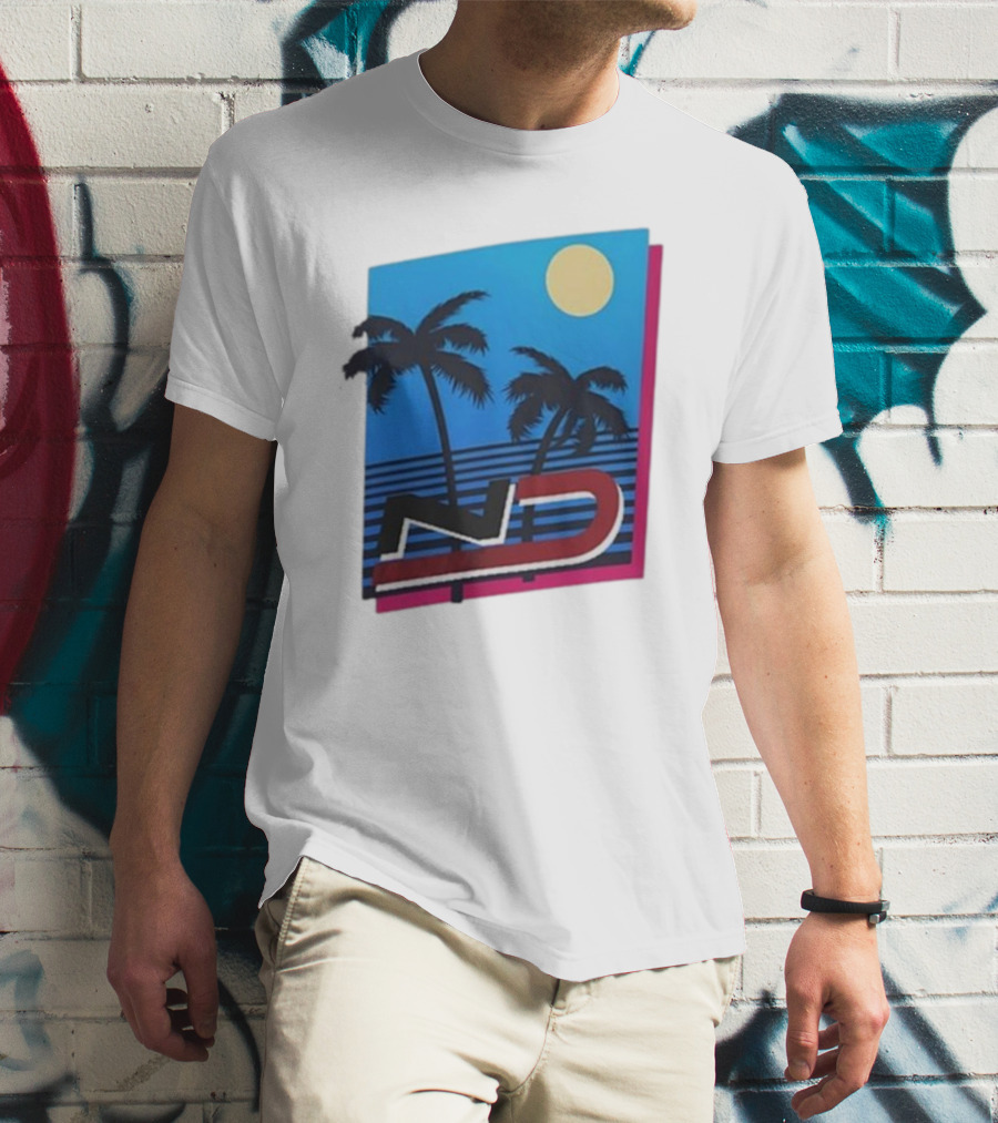 ND Natalie Decker Sunshine Season Palm Trees Moonlit Vibes T-Shirt