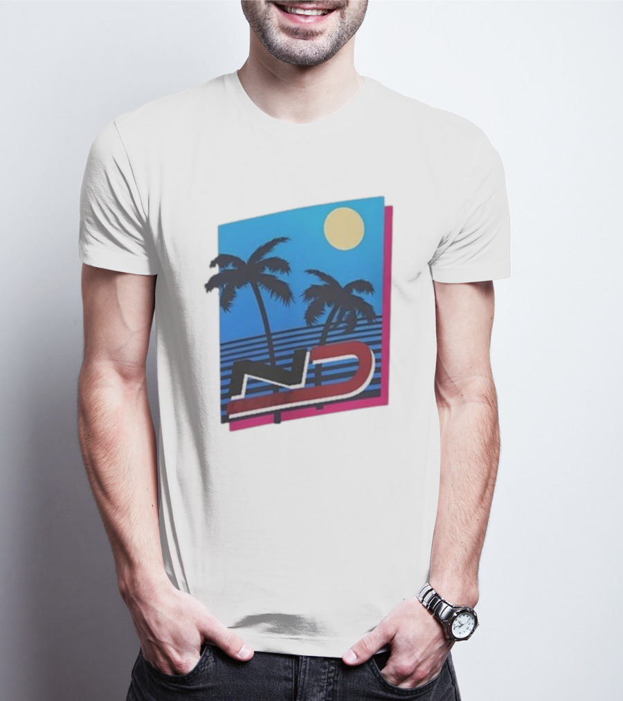 ND Natalie Decker Sunshine Season Palm Trees Moonlit Vibes T-Shirt