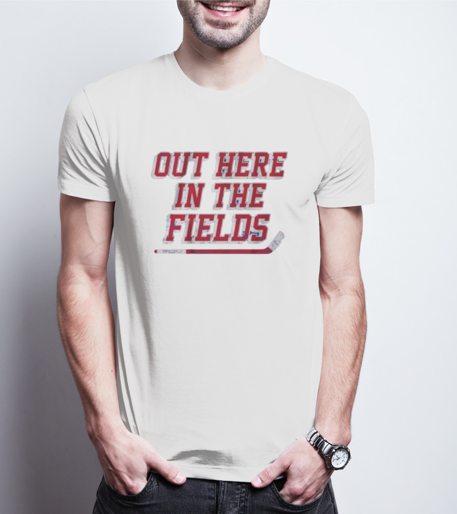 Out Here In The Fields New York Hockey T-Shirt