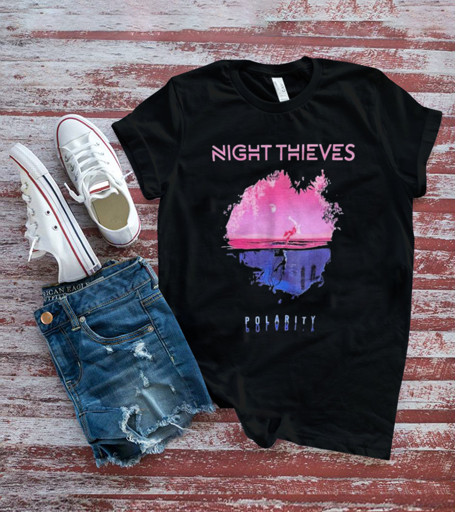 Night Thieves Polarity Pink And Blue Reflection Scene T-Shirt