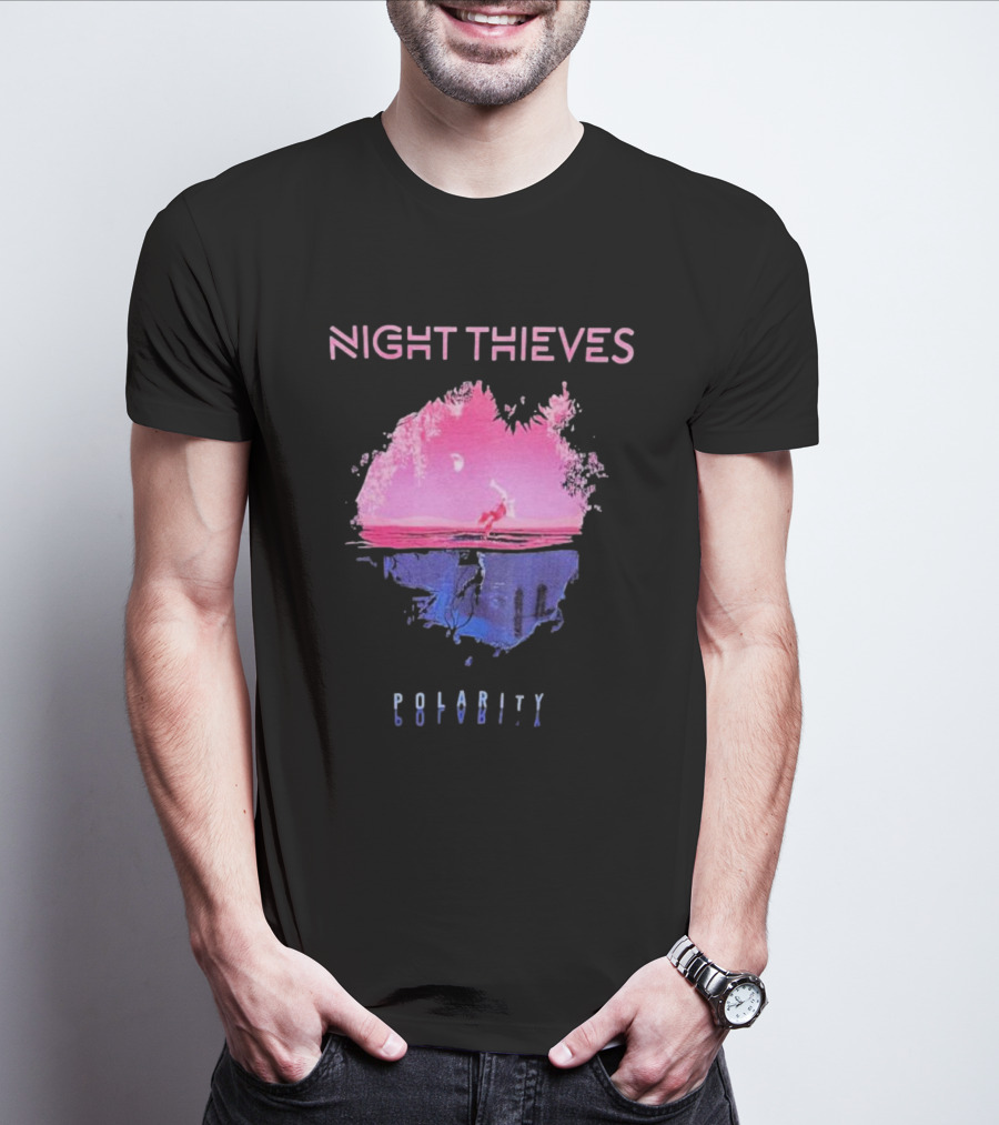 Night Thieves Polarity Pink And Blue Reflection Scene T-Shirt