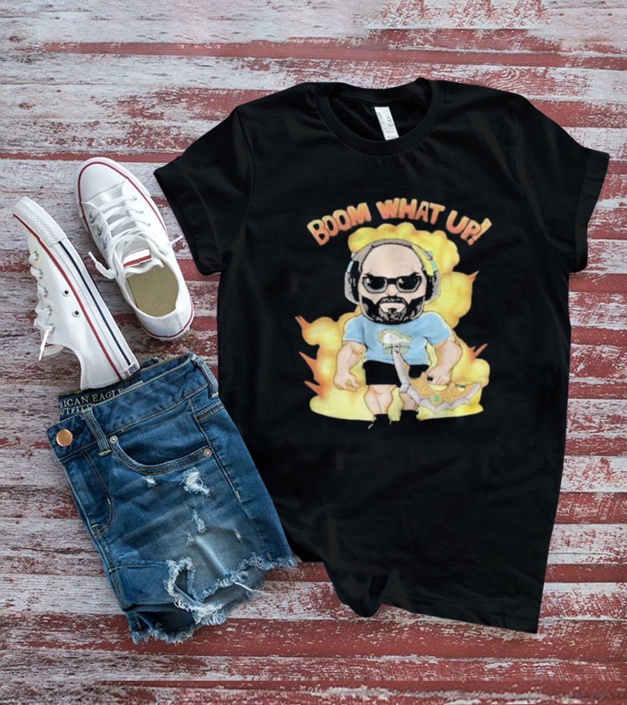Nikola Jokic Boom What Up Explosion Cartoon Character T-Shirt