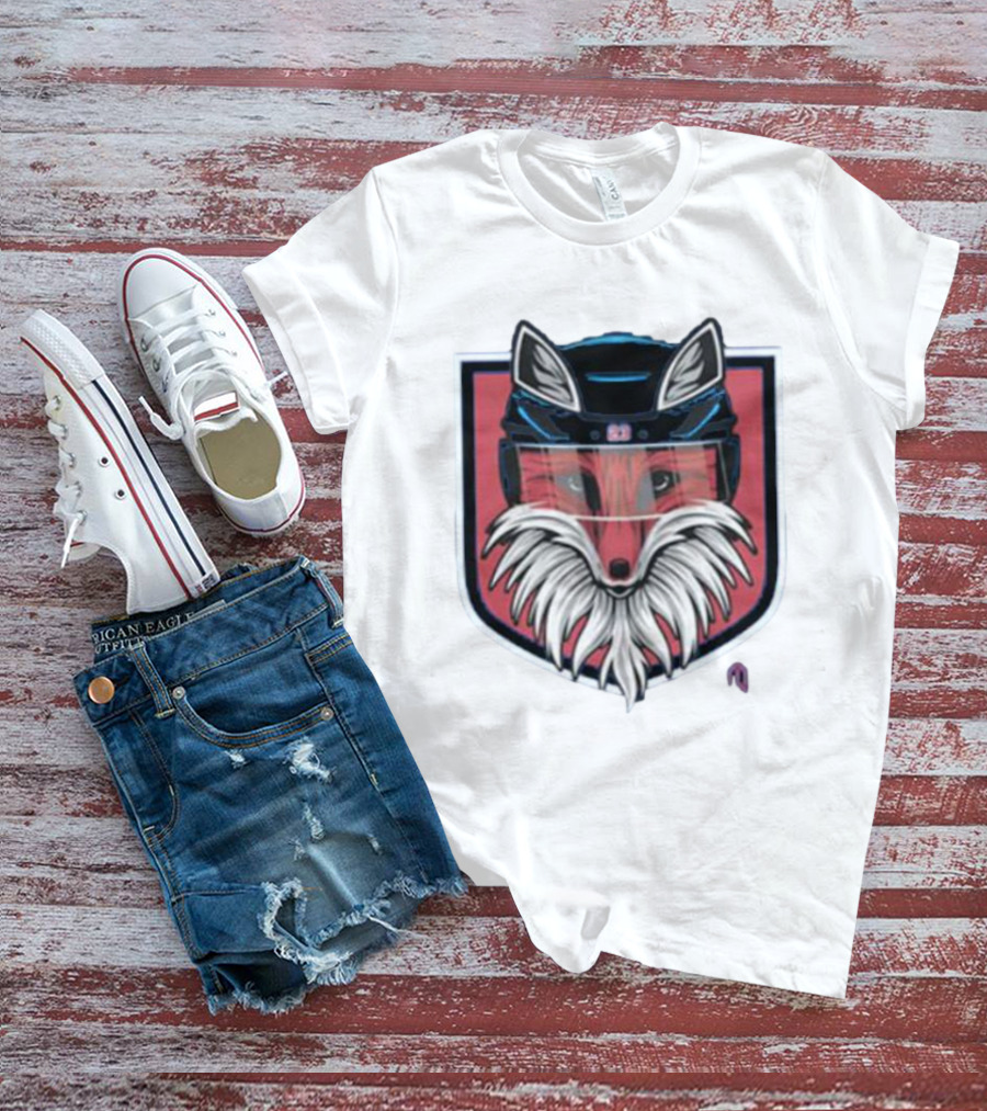 NYR Fox Shield Hockey Logo Helmet T-Shirt
